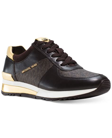 michael kors sneaker allie trainer bijenkorf|michael kors knit sneakers.